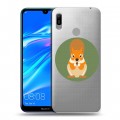 Полупрозрачный дизайнерский пластиковый чехол для Huawei Y6 (2019) Прозрачные белки