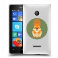 Полупрозрачный дизайнерский пластиковый чехол для Microsoft Lumia 435 Прозрачные белки