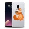 Полупрозрачный дизайнерский пластиковый чехол для Meizu 15 Plus Прозрачные белки