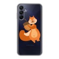 Полупрозрачный дизайнерский силиконовый чехол для Samsung Galaxy A15 Прозрачные белки