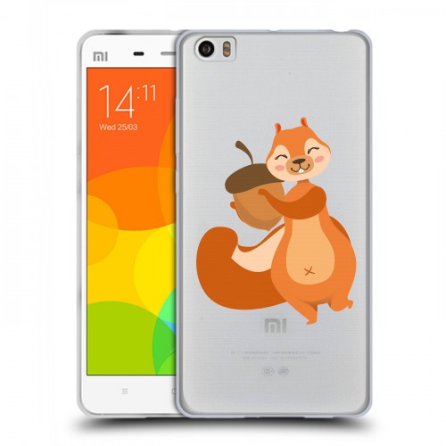 Полупрозрачный дизайнерский пластиковый чехол для Xiaomi Mi Note Прозрачные белки