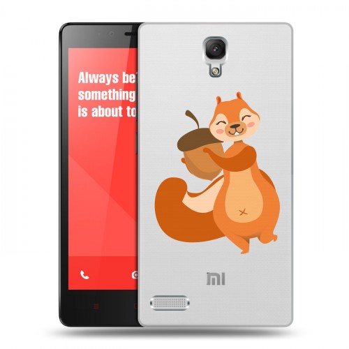 Полупрозрачный дизайнерский силиконовый чехол для Xiaomi RedMi Note Прозрачные белки