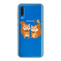 Полупрозрачный дизайнерский силиконовый чехол для Samsung Galaxy A50 Прозрачные белки