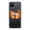 Полупрозрачный дизайнерский силиконовый чехол для Samsung Galaxy A12 Прозрачные белки