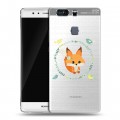 Полупрозрачный дизайнерский пластиковый чехол для Huawei P9 Plus Прозрачные белки