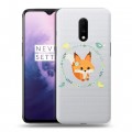 Полупрозрачный дизайнерский пластиковый чехол для OnePlus 7 Прозрачные белки