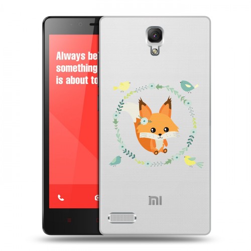 Полупрозрачный дизайнерский пластиковый чехол для Xiaomi RedMi Note Прозрачные белки