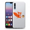 Полупрозрачный дизайнерский пластиковый чехол для Huawei P20 Pro Прозрачные белки