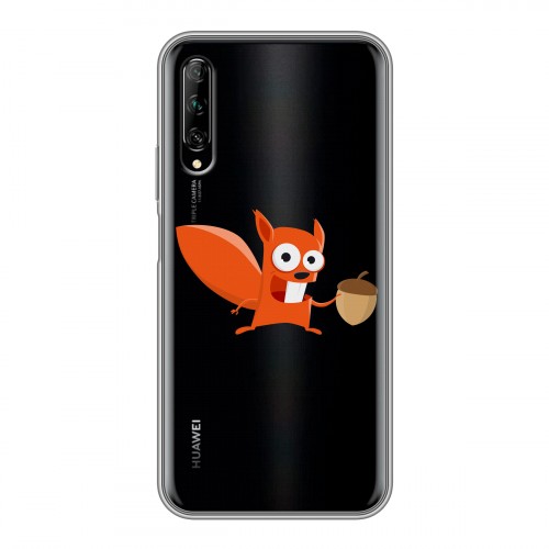 Полупрозрачный дизайнерский силиконовый чехол для Huawei Y9s Прозрачные белки