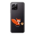 Полупрозрачный дизайнерский пластиковый чехол для Huawei Nova Y61 Прозрачные белки