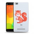 Полупрозрачный дизайнерский пластиковый чехол для Xiaomi Mi4i Прозрачные белки