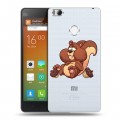 Полупрозрачный дизайнерский пластиковый чехол для Xiaomi Mi4S Прозрачные белки