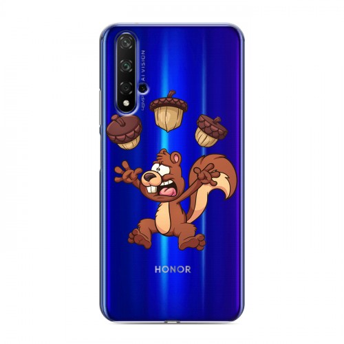 Полупрозрачный дизайнерский пластиковый чехол для Huawei Honor 20 Прозрачные белки