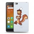 Полупрозрачный дизайнерский пластиковый чехол для Xiaomi Mi4S Прозрачные белки