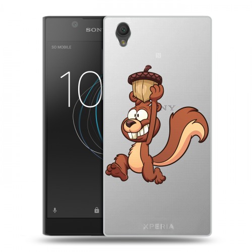 Полупрозрачный дизайнерский пластиковый чехол для Sony Xperia L1 Прозрачные белки