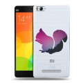 Полупрозрачный дизайнерский пластиковый чехол для Xiaomi Mi4i Прозрачные белки