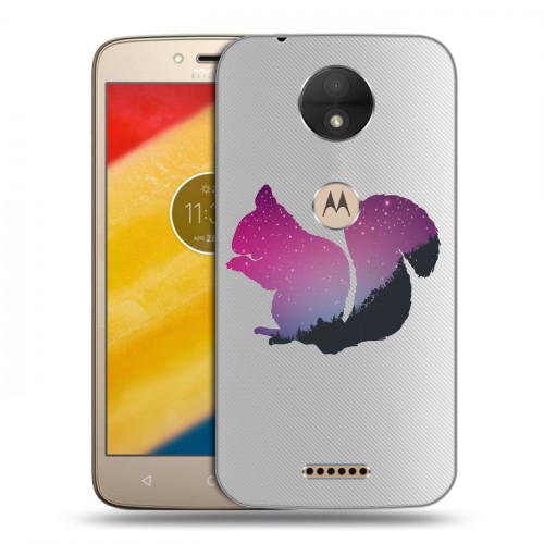 Полупрозрачный дизайнерский силиконовый чехол для Motorola Moto C Прозрачные белки