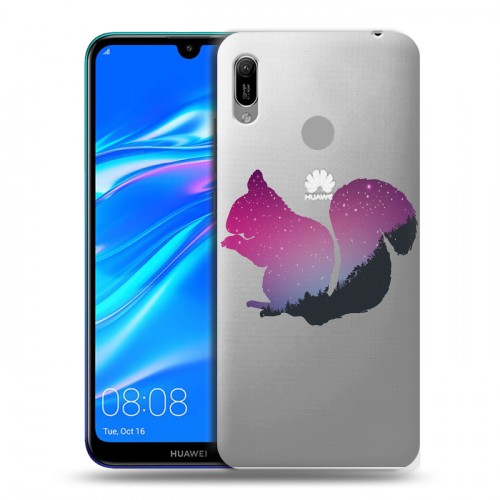 Полупрозрачный дизайнерский пластиковый чехол для Huawei Y6 (2019) Прозрачные белки