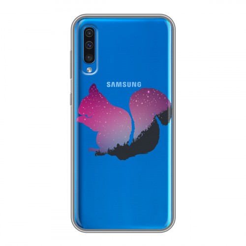 Полупрозрачный дизайнерский силиконовый чехол для Samsung Galaxy A50 Прозрачные белки