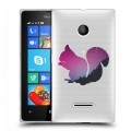 Полупрозрачный дизайнерский пластиковый чехол для Microsoft Lumia 435 Прозрачные белки