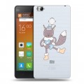 Полупрозрачный дизайнерский пластиковый чехол для Xiaomi Mi4S Прозрачные белки