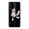 Полупрозрачный дизайнерский силиконовый чехол для Huawei Y9s Прозрачные белки