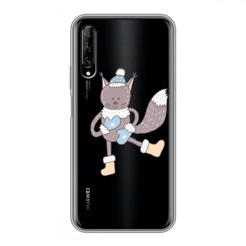 Полупрозрачный дизайнерский силиконовый чехол для Huawei Y9s Прозрачные белки