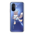 Полупрозрачный дизайнерский пластиковый чехол для Huawei Nova Y70 Прозрачные белки