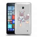 Полупрозрачный дизайнерский пластиковый чехол для Microsoft Lumia 640 Прозрачные белки