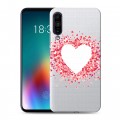 Полупрозрачный дизайнерский силиконовый чехол для Meizu 16T Прозрачные сердечки