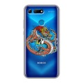 Полупрозрачный дизайнерский силиконовый чехол для Huawei Honor View 20 Прозрачные Драконы