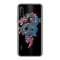 Полупрозрачный дизайнерский силиконовый чехол для Huawei Y9s Прозрачные Драконы