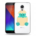 Полупрозрачный дизайнерский пластиковый чехол для Meizu MX5 Прозрачные Драконы