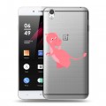 Полупрозрачный дизайнерский пластиковый чехол для OnePlus X Прозрачные Драконы