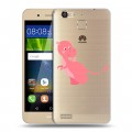 Полупрозрачный дизайнерский пластиковый чехол для Huawei GR3 Прозрачные Драконы