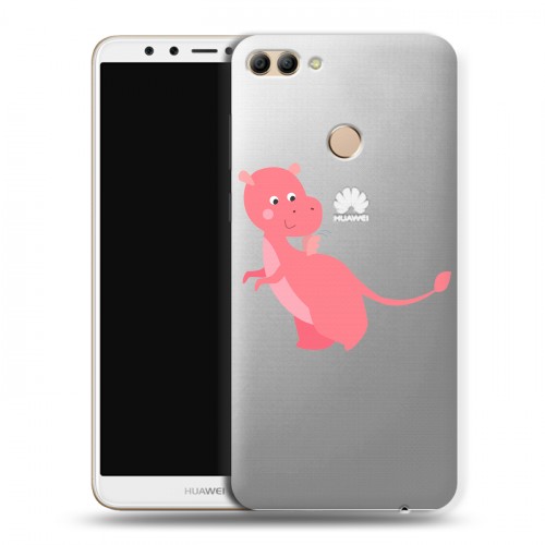 Полупрозрачный дизайнерский пластиковый чехол для Huawei Y9 (2018) Прозрачные Драконы