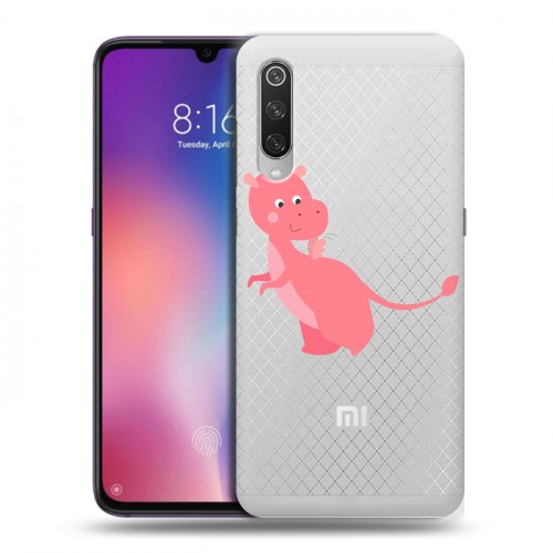 Полупрозрачный дизайнерский силиконовый с усиленными углами чехол для Xiaomi Mi9 Прозрачные Драконы