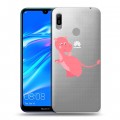 Полупрозрачный дизайнерский пластиковый чехол для Huawei Y6 (2019) Прозрачные Драконы