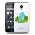 Полупрозрачный дизайнерский пластиковый чехол для Meizu M2 Note Прозрачные Драконы