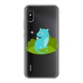 Полупрозрачный дизайнерский силиконовый чехол для Xiaomi RedMi 9A Прозрачные Драконы