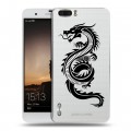 Полупрозрачный дизайнерский пластиковый чехол для Huawei Honor 6 Plus Прозрачные Драконы