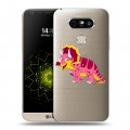 Полупрозрачный дизайнерский пластиковый чехол для LG G5 Прозрачные Драконы