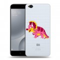 Полупрозрачный дизайнерский пластиковый чехол для Xiaomi Mi5C Прозрачные Драконы