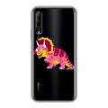 Полупрозрачный дизайнерский силиконовый чехол для Huawei Y9s Прозрачные Драконы