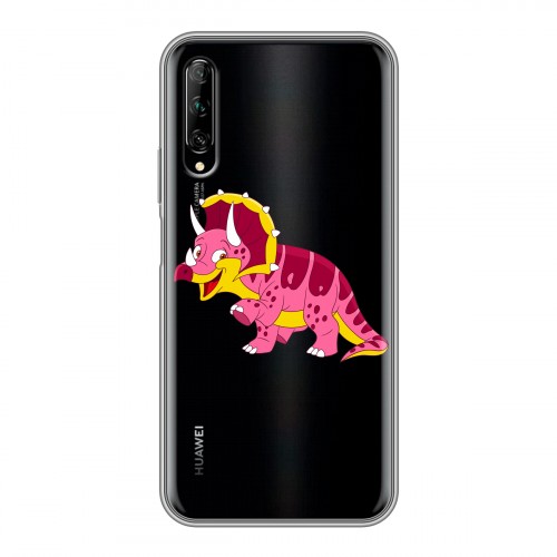 Полупрозрачный дизайнерский силиконовый чехол для Huawei Y9s Прозрачные Драконы