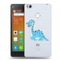 Полупрозрачный дизайнерский пластиковый чехол для Xiaomi Mi4S Прозрачные Драконы