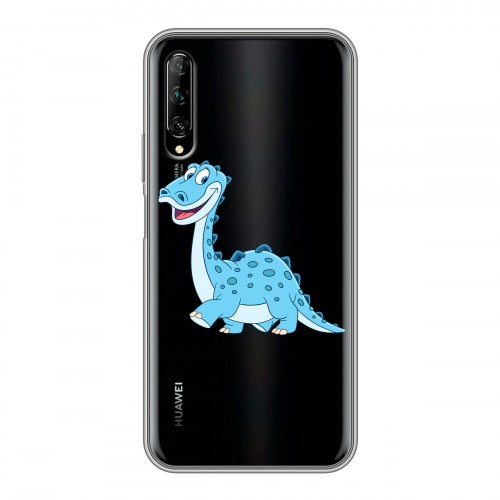 Полупрозрачный дизайнерский силиконовый чехол для Huawei Y9s Прозрачные Драконы