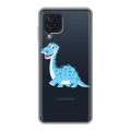 Полупрозрачный дизайнерский пластиковый чехол для Samsung Galaxy A22 Прозрачные Драконы