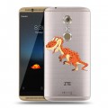 Полупрозрачный дизайнерский пластиковый чехол для ZTE Axon 7 Прозрачные Драконы