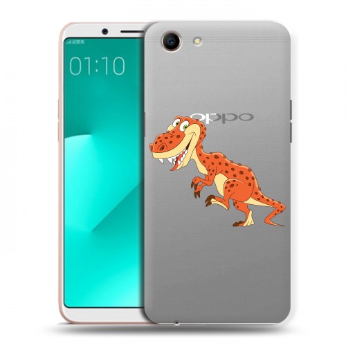 Полупрозрачный дизайнерский пластиковый чехол для OPPO A83 Прозрачные Драконы